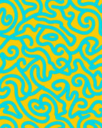 Bold Blue Swirls Abstract Pattern Rug