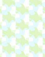 Abstract Green Light Blue Geometric Pattern Rug