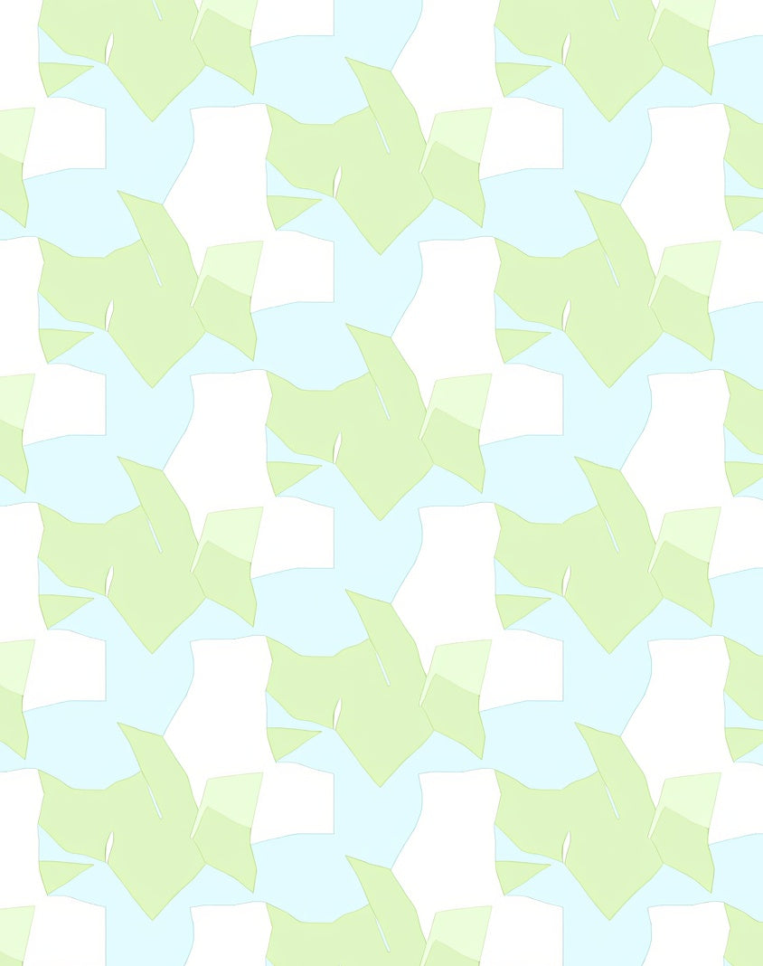 Abstract Green Light Blue Geometric Pattern Rug