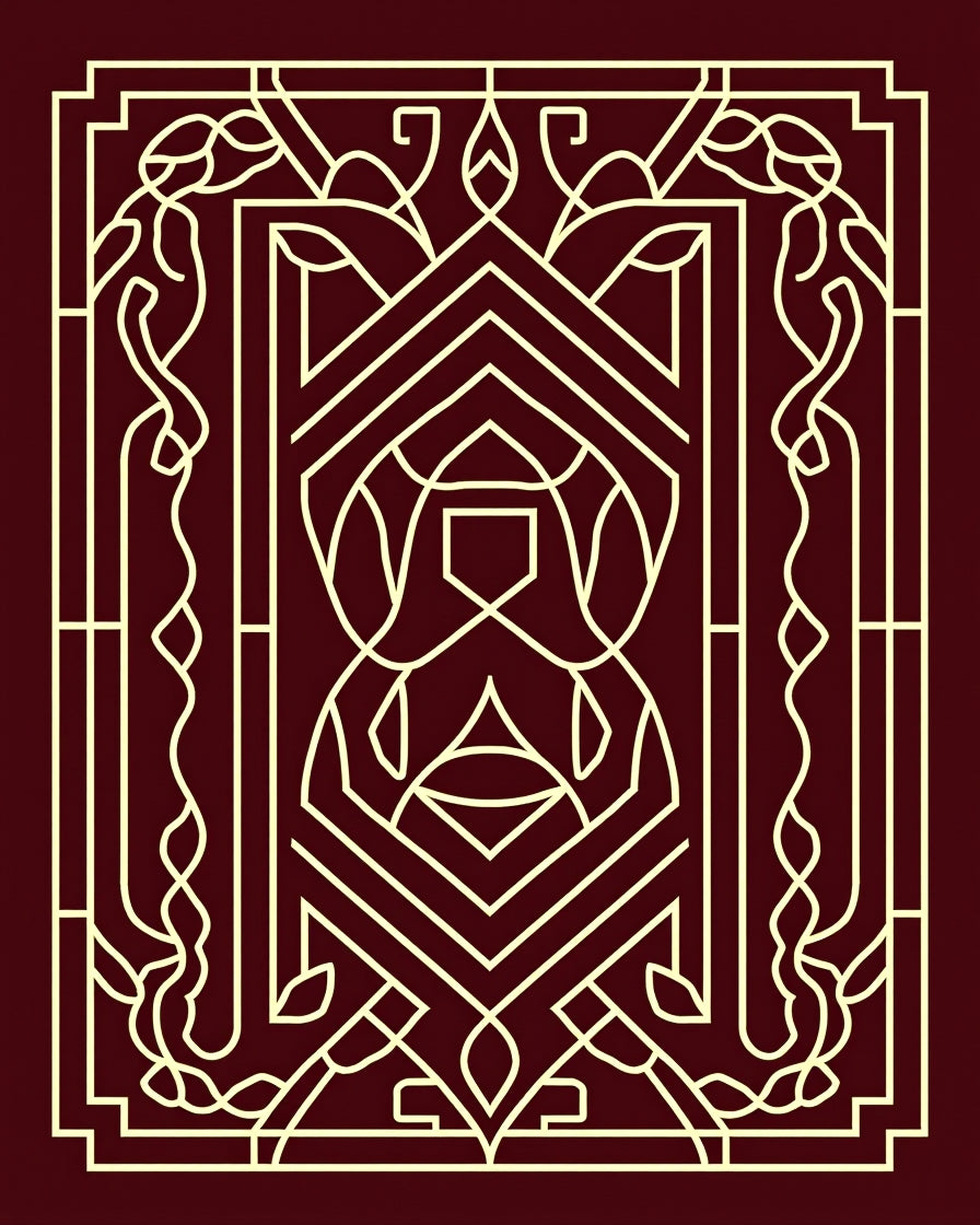 Art Deco Style Geometric Pattern Rug