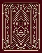 Art Deco Style Geometric Pattern Rug