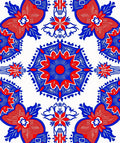 Bold Floral Starburst Symmetry Rug