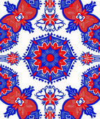 Bold Floral Starburst Symmetry Rug