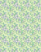 Delicate Floral Sketch with Light Green Background Rug