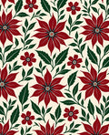 Crimson Floral With Green Foliage Rug