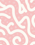 Playful Pink Heart Abstract Design Rug