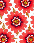 Vibrant Coral Bloom Pattern Design Rug