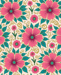 Floral Garden Pattern Print Rug