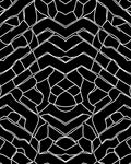 Abstract Black White Geometric Design Rug