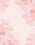 Whimsical Pink Swirl Floral Design Rug