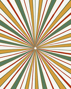 Radiating Stripes Geometric Pattern Rug