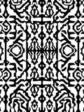 Bold Black White Abstract Maze Design Rug