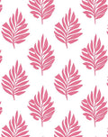 Pink Leaf Patterned Textile Rug