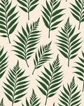 Tropical Fern Leaf Pattern Design Rug