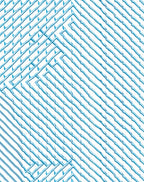 Blue White Geometric Pattern Rug