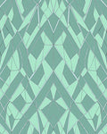 Mint Geometric Linear Pattern Rug