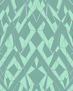 Mint Geometric Linear Pattern Rug