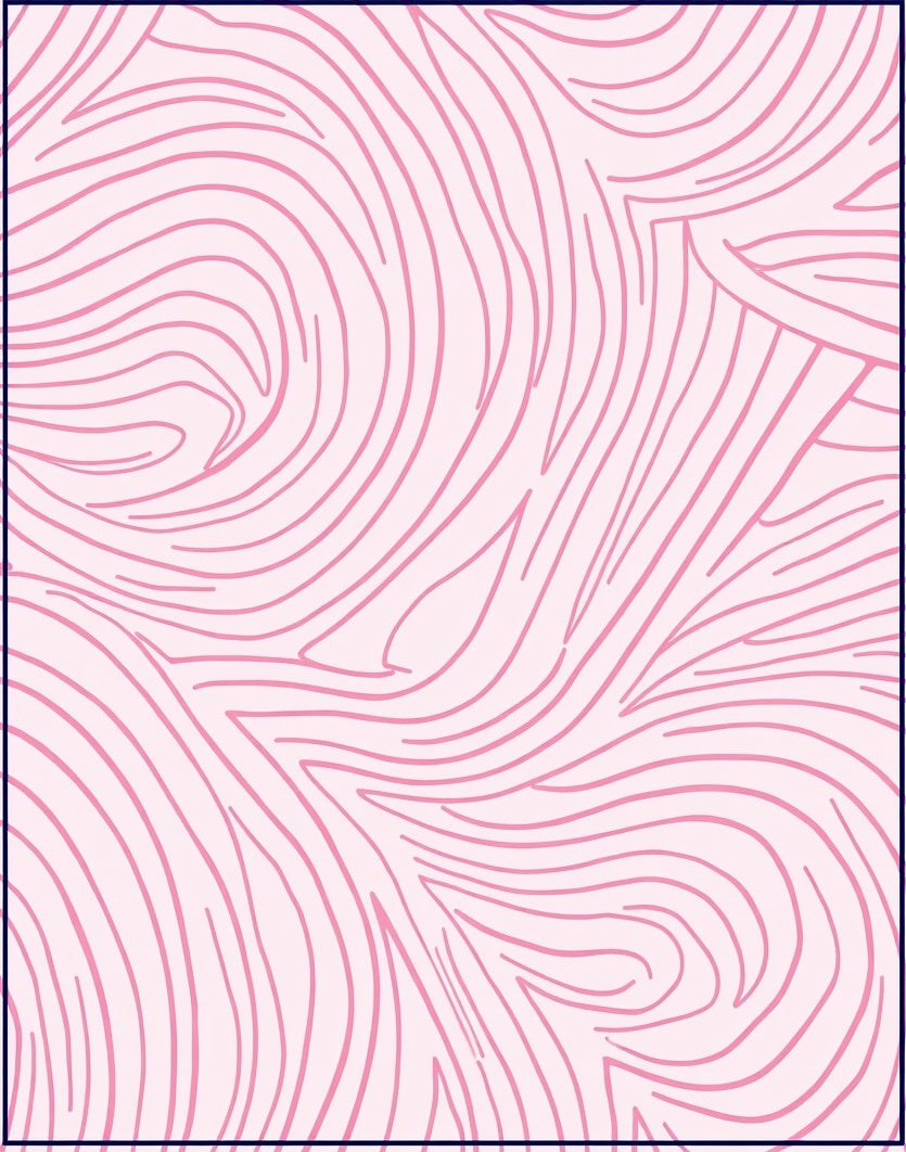 Abstract Pink Organic Swirls Rug