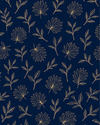 Tropical Leaf Line Art Pattern Rug