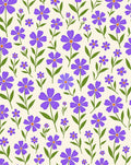 Retro Purple Floral Pattern Rug