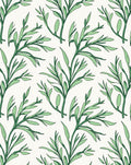 Botanical Greenery Branch Pattern Rug