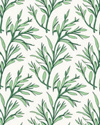 Botanical Greenery Branch Pattern Rug