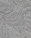 Bold Black White Striped Swirl Rug
