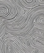 Bold Black White Striped Swirl Rug