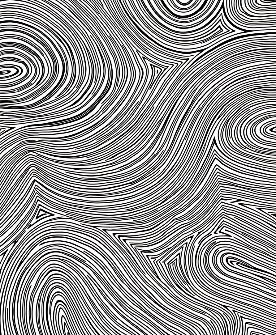 Bold Black White Striped Swirl Rug