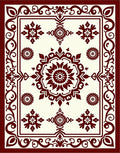 Ornate Floral Mandala Pattern Rug