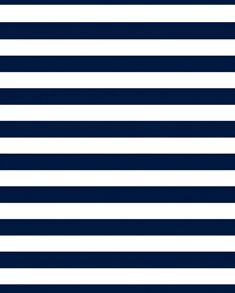 Classic Navy White Stripe Design Rug