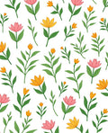 Whimsical Floral Botanical Print Rug