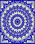 Mandala Of Flowers And Leaves Rug