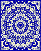 Mandala Of Flowers And Leaves Rug