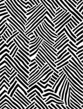 Bold Black White Interlocking Stripes Rug