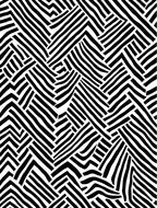 Bold Black White Interlocking Stripes Rug