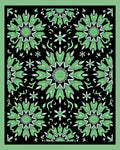 Mint Green Floral Mandala Statement Rug