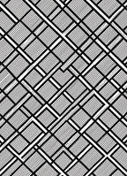 Geometric Black White Line Pattern Rug