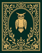 Golden Owl Oval Frame Floral Design Rug