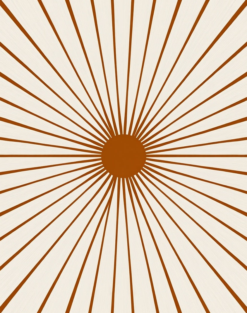 Radiant Sunburst Abstract Pattern Rug