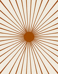 Radiant Sunburst Abstract Pattern Rug