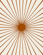 Radiant Sunburst Abstract Pattern Rug