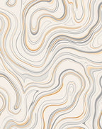Elegant Wavy Swirl Lines Design Rug