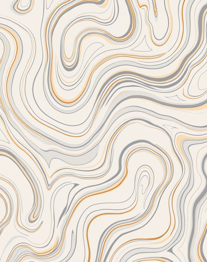 Elegant Wavy Swirl Lines Design Rug