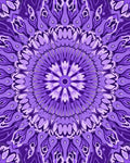 Purple Floral Mandala Patterned Rug
