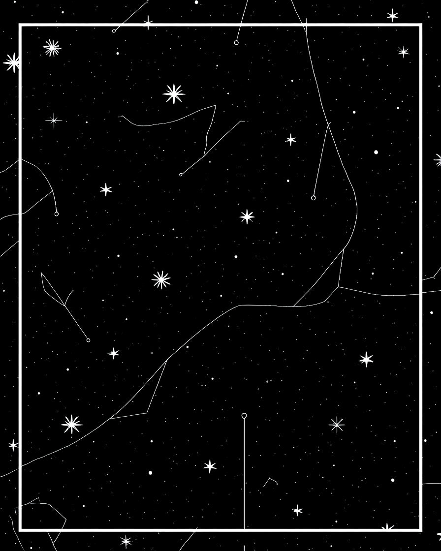 Black Cosmic Star Constellation Pattern Rug