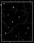 Black Cosmic Star Constellation Pattern Rug