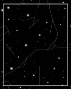 Black Cosmic Star Constellation Pattern Rug