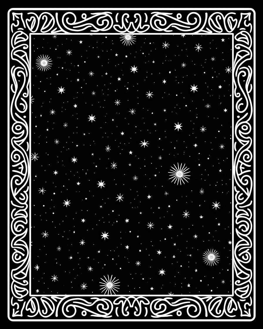 Cosmic Starry Night Pattern Rug