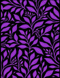 Vibrant Purple Leafy Vine Artwork Rug
